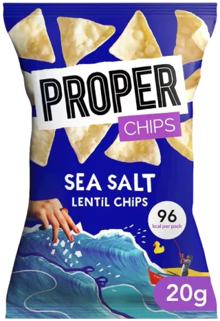 Proper Chips Sea Salt Lentil Chips packet