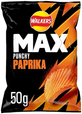 Walkers Max Punchy Paprika packet