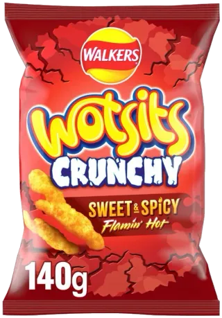 Wotsits Crunchy Sweet & Spicy Flamin' Hot packet